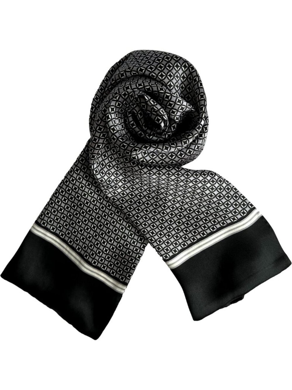 Luxurious Long Charmeuse Silk Scarf for Men - Elegant, Soft, Versatile Accessory
